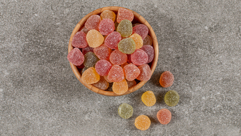CBD Fruchtgummis - Alle Geschmacksrichtung in der Schale